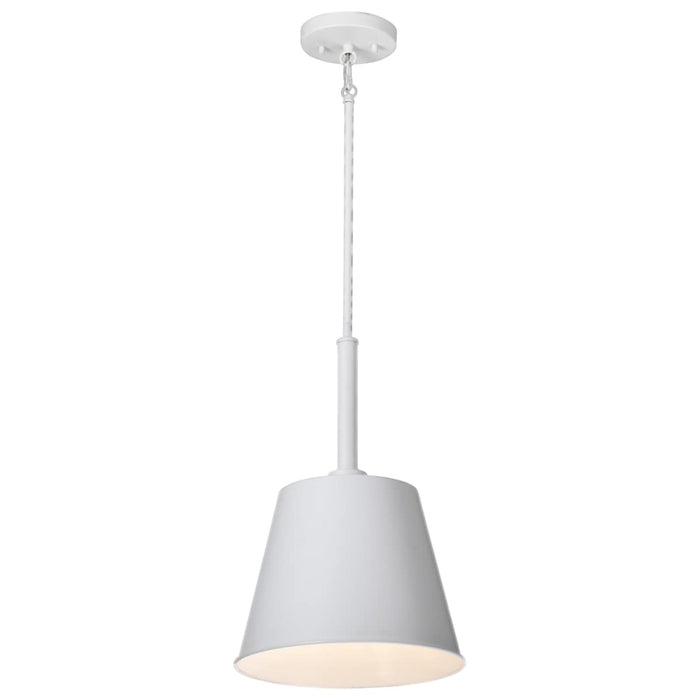 Pendant Nuvo 60-7949 Alexis 1 Light Small Pendant - Matte White Finish Nuvo