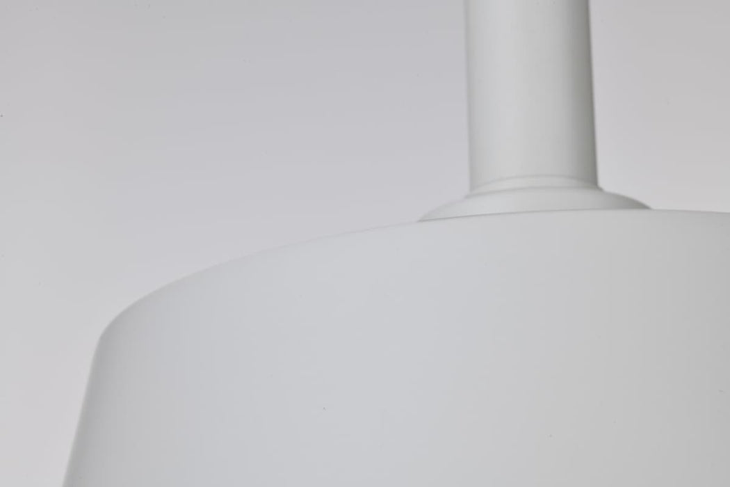Pendant Nuvo 60-7949 Alexis 1 Light Small Pendant - Matte White Finish Nuvo