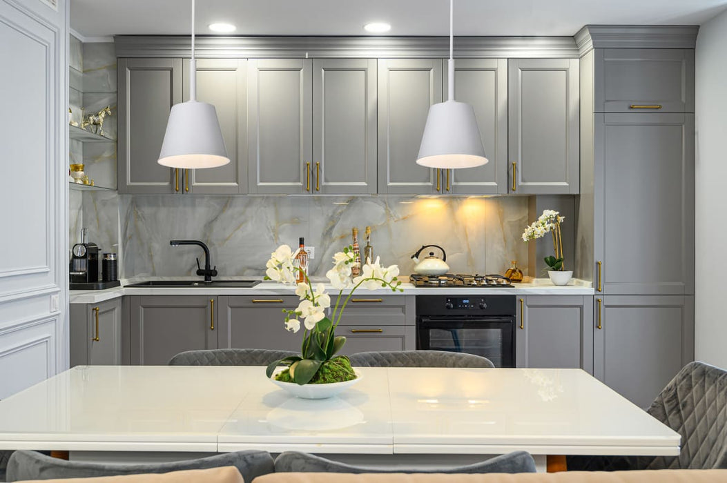 Pendant Nuvo 60-7949 Alexis 1 Light Small Pendant - Matte White Finish Nuvo