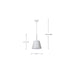 Pendant Nuvo 60-7949 Alexis 1 Light Small Pendant - Matte White Finish Nuvo