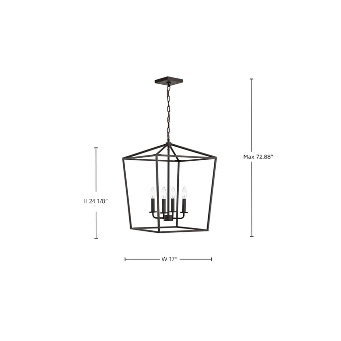 Pendant Nuvo 60-7951 Emma 4 Light Small Pendant - Dark Bronze Finish Nuvo