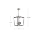 Pendant Nuvo 60-7951 Emma 4 Light Small Pendant - Dark Bronze Finish Nuvo