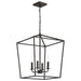 Pendant Nuvo 60-7952 Emma 4 Light Large Pendant - Dark Bronze Finish Nuvo