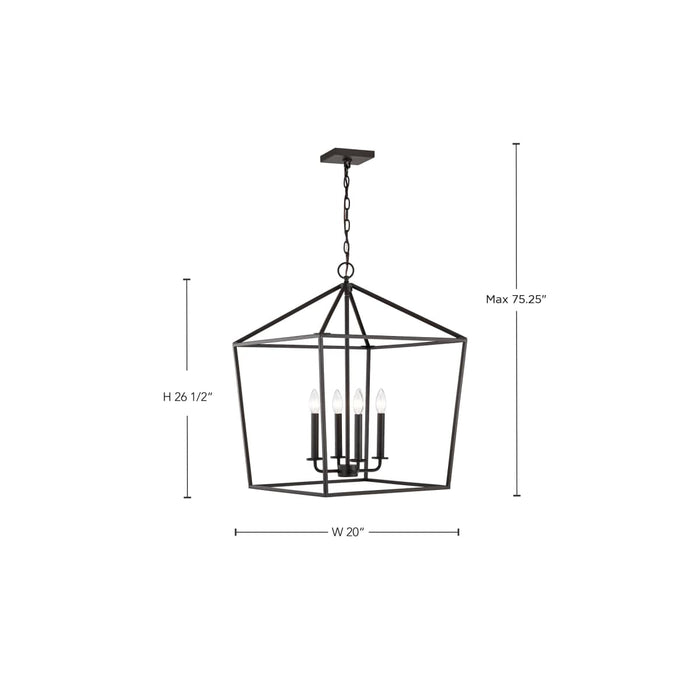 Pendant Nuvo 60-7952 Emma 4 Light Large Pendant - Dark Bronze Finish Nuvo