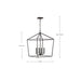 Pendant Nuvo 60-7952 Emma 4 Light Large Pendant - Dark Bronze Finish Nuvo
