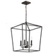 Pendant Nuvo 60-7952 Emma 4 Light Large Pendant - Dark Bronze Finish Nuvo