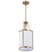 Pendant Nuvo 60-7961 Easton 1 Light Pendant - Burnished Brass Finish - White Linen Shade Nuvo