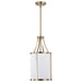Pendant Nuvo 60-7961 Easton 1 Light Pendant - Burnished Brass Finish - White Linen Shade Nuvo