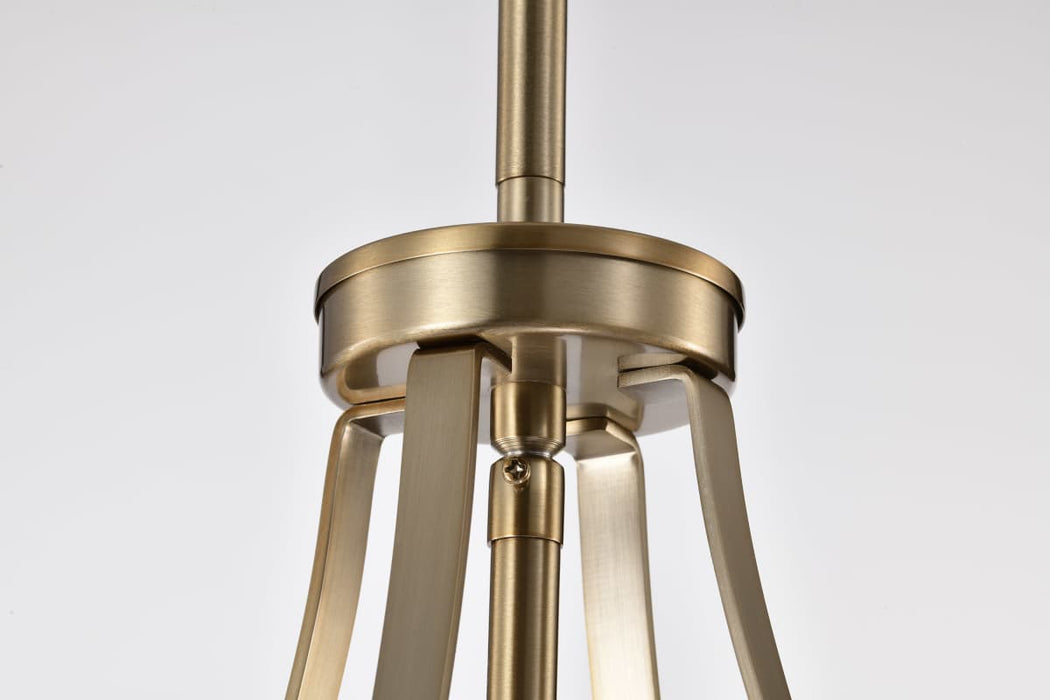 Pendant Nuvo 60-7961 Easton 1 Light Pendant - Burnished Brass Finish - White Linen Shade Nuvo