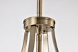 Pendant Nuvo 60-7961 Easton 1 Light Pendant - Burnished Brass Finish - White Linen Shade Nuvo