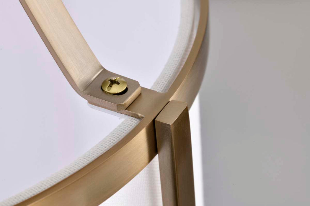 Pendant Nuvo 60-7961 Easton 1 Light Pendant - Burnished Brass Finish - White Linen Shade Nuvo