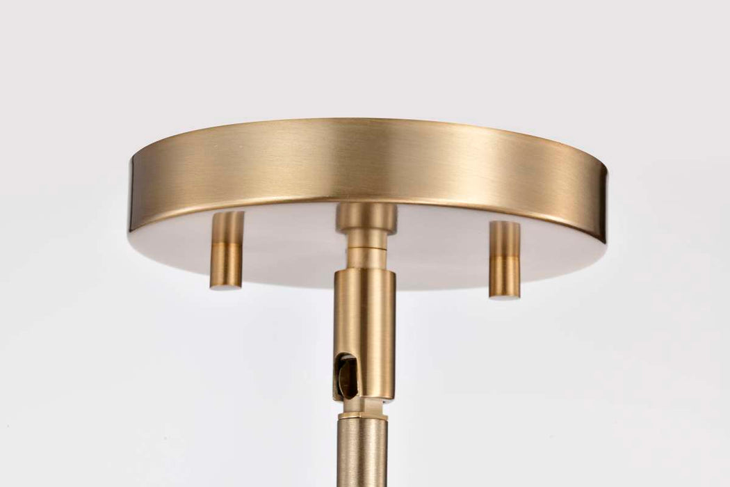 Pendant Nuvo 60-7961 Easton 1 Light Pendant - Burnished Brass Finish - White Linen Shade Nuvo