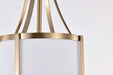 Pendant Nuvo 60-7961 Easton 1 Light Pendant - Burnished Brass Finish - White Linen Shade Nuvo