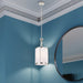 Pendant Nuvo 60-7961 Easton 1 Light Pendant - Burnished Brass Finish - White Linen Shade Nuvo