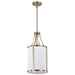 Pendant Nuvo 60-7961 Easton 1 Light Pendant - Burnished Brass Finish - White Linen Shade Nuvo
