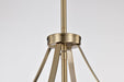 Pendant Nuvo 60-7962 Easton 3 Light Pendant - Burnished Brass Finish - White Linen Shade Nuvo