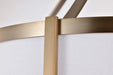 Pendant Nuvo 60-7962 Easton 3 Light Pendant - Burnished Brass Finish - White Linen Shade Nuvo
