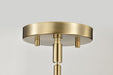 Pendant Nuvo 60-7962 Easton 3 Light Pendant - Burnished Brass Finish - White Linen Shade Nuvo
