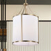 Pendant Nuvo 60-7962 Easton 3 Light Pendant - Burnished Brass Finish - White Linen Shade Nuvo