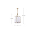 Pendant Nuvo 60-7962 Easton 3 Light Pendant - Burnished Brass Finish - White Linen Shade Nuvo