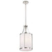 Pendant Nuvo 60-7971 Easton 1 Light Pendant - Polished Nickel Finish - White Linen Shade Nuvo