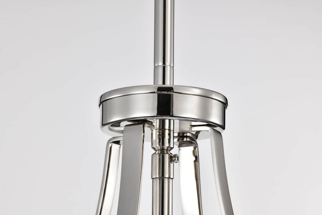 Pendant Nuvo 60-7971 Easton 1 Light Pendant - Polished Nickel Finish - White Linen Shade Nuvo