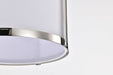Pendant Nuvo 60-7971 Easton 1 Light Pendant - Polished Nickel Finish - White Linen Shade Nuvo