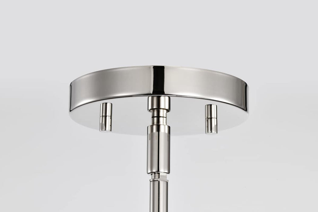 Pendant Nuvo 60-7971 Easton 1 Light Pendant - Polished Nickel Finish - White Linen Shade Nuvo