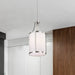 Pendant Nuvo 60-7971 Easton 1 Light Pendant - Polished Nickel Finish - White Linen Shade Nuvo