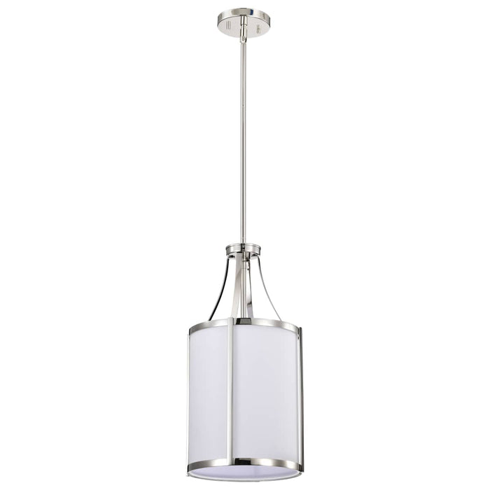 Pendant Nuvo 60-7971 Easton 1 Light Pendant - Polished Nickel Finish - White Linen Shade Nuvo
