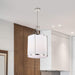 Pendant Nuvo 60-7972 Easton 3 Light Pendant - Polished Nickel Finish - White Linen Shade Nuvo