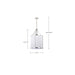 Pendant Nuvo 60-7972 Easton 3 Light Pendant - Polished Nickel Finish - White Linen Shade Nuvo