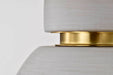 Flush Mount Nuvo 60-8001 Collins - 8 Inch Flush Mount - Ceramic with Gold Accents - Brushed Brass Finish Nuvo