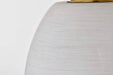 Flush Mount Nuvo 60-8001 Collins - 8 Inch Flush Mount - Ceramic with Gold Accents - Brushed Brass Finish Nuvo