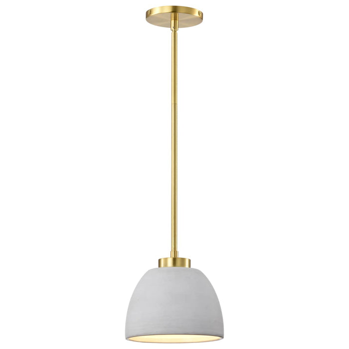 Mini Pendant Nuvo 60-8002 Collins - 8 Inch Mini Pendant - Ceramic with Gold Accents - Brushed Brass Finish Nuvo