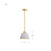 Mini Pendant Nuvo 60-8002 Collins - 8 Inch Mini Pendant - Ceramic with Gold Accents - Brushed Brass Finish Nuvo