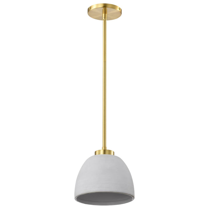 Mini Pendant Nuvo 60-8002 Collins - 8 Inch Mini Pendant - Ceramic with Gold Accents - Brushed Brass Finish Nuvo