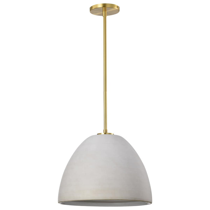 Pendant Nuvo 60-8003 Collins - 14 Inch Pendant - Ceramic with Gold Accents - Brushed Brass Finish Nuvo