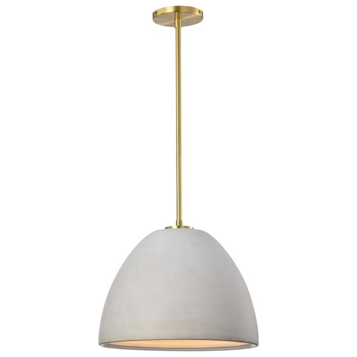 Pendant Nuvo 60-8003 Collins - 14 Inch Pendant - Ceramic with Gold Accents - Brushed Brass Finish Nuvo