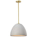Pendant Nuvo 60-8003 Collins - 14 Inch Pendant - Ceramic with Gold Accents - Brushed Brass Finish Nuvo