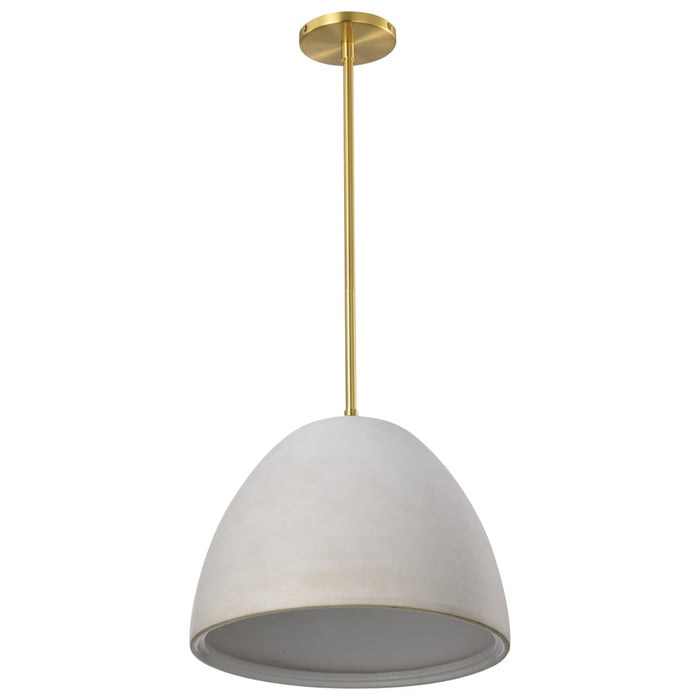 Pendant Nuvo 60-8003 Collins - 14 Inch Pendant - Ceramic with Gold Accents - Brushed Brass Finish Nuvo