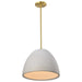 Pendant Nuvo 60-8003 Collins - 14 Inch Pendant - Ceramic with Gold Accents - Brushed Brass Finish Nuvo