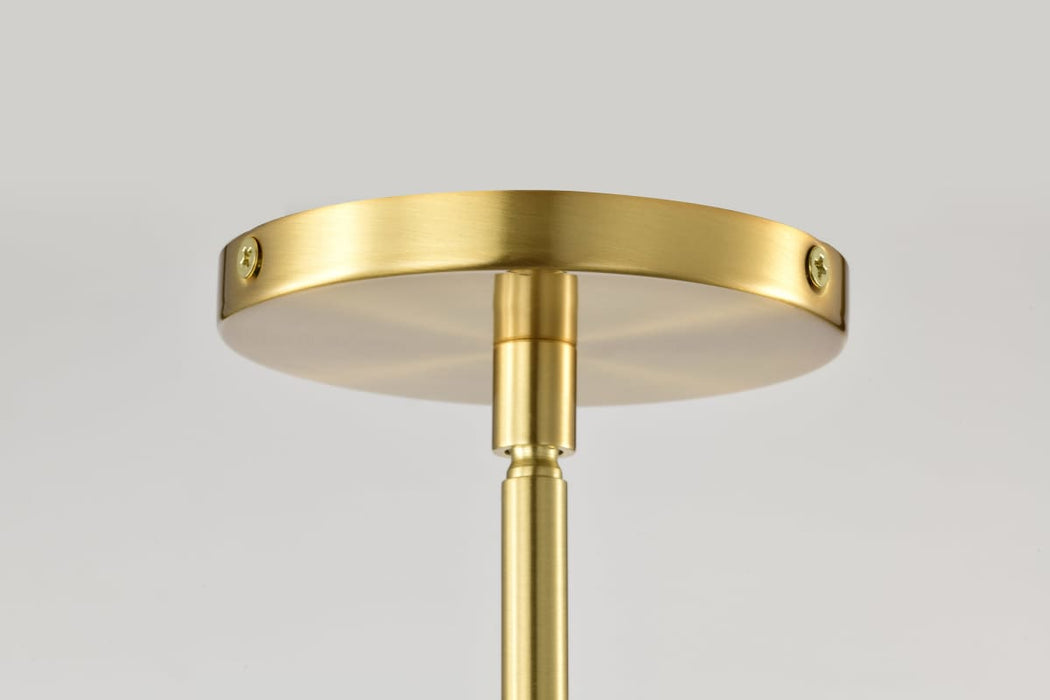 Pendant Nuvo 60-8003 Collins - 14 Inch Pendant - Ceramic with Gold Accents - Brushed Brass Finish Nuvo