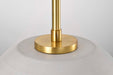 Pendant Nuvo 60-8003 Collins - 14 Inch Pendant - Ceramic with Gold Accents - Brushed Brass Finish Nuvo