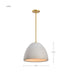 Pendant Nuvo 60-8003 Collins - 14 Inch Pendant - Ceramic with Gold Accents - Brushed Brass Finish Nuvo