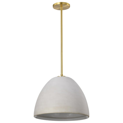 Pendant Nuvo 60-8003 Collins - 14 Inch Pendant - Ceramic with Gold Accents - Brushed Brass Finish Nuvo