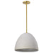 Pendant Nuvo 60-8003 Collins - 14 Inch Pendant - Ceramic with Gold Accents - Brushed Brass Finish Nuvo
