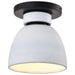Flush Mount Nuvo 60-8011 Collins - 8 Inch Flush Mount - Ceramic with Silver Accents - Matte Black Finish Nuvo