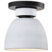 Flush Mount Nuvo 60-8011 Collins - 8 Inch Flush Mount - Ceramic with Silver Accents - Matte Black Finish Nuvo