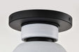 Flush Mount Nuvo 60-8011 Collins - 8 Inch Flush Mount - Ceramic with Silver Accents - Matte Black Finish Nuvo
